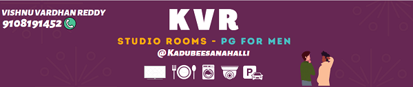 KVR Studio Rooms - Mens PG in Kadubeesnahalli Bangalore | Luxury PG in Bangalore near kadubeesanahalli Bangalore
